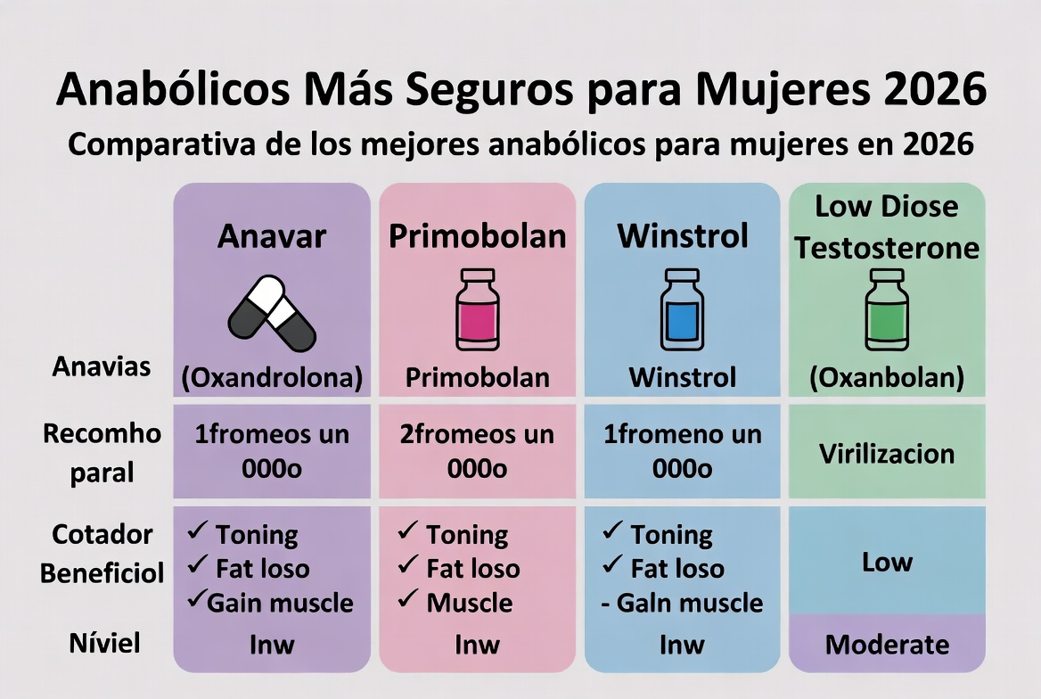 Anabólicos más seguros para mujeres - Anavar, Primobolan y Winstrol